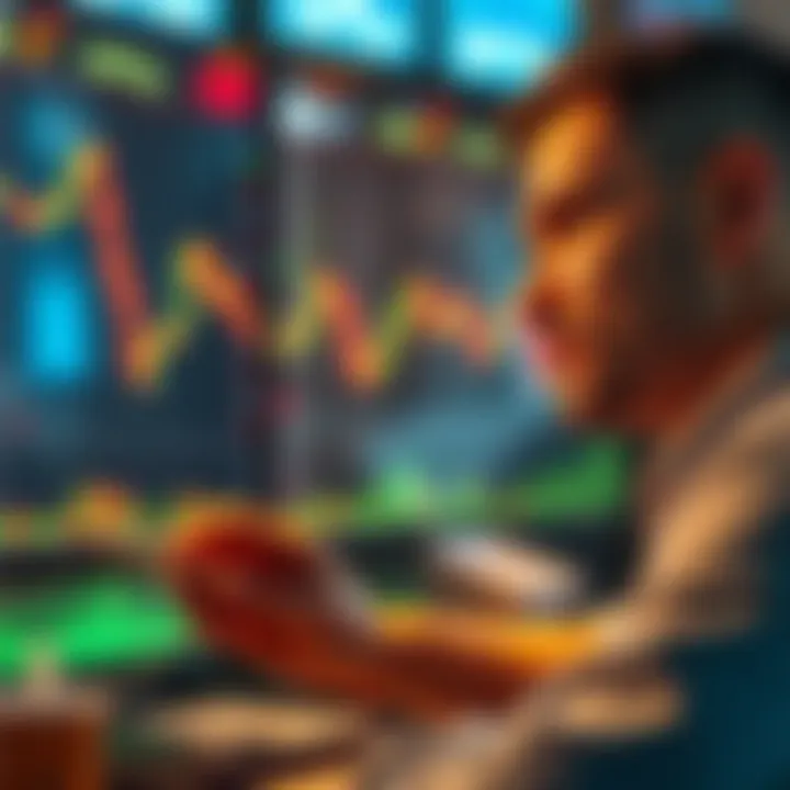 Analyzing Candlestick Patterns Trader analyzing candlestick patterns