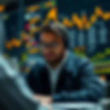 Trader utilizing analytical tools for investment decisions