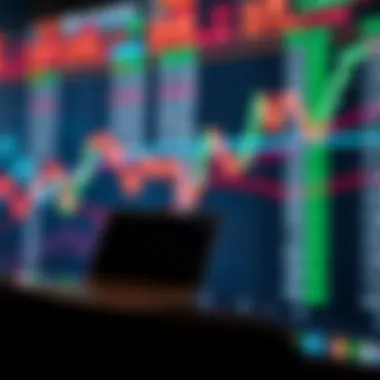 A graphical depiction of market trends in cryptocurrency