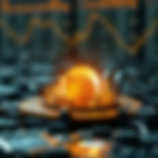 Conceptual illustration of crypto staking mechanisms