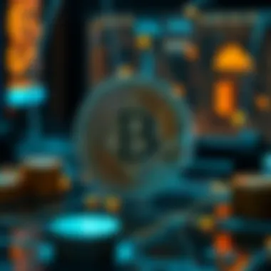 A futuristic depiction of digital currency integration with fiat systems.