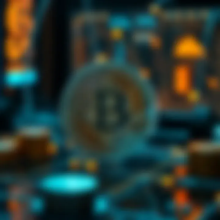 A futuristic depiction of digital currency integration with fiat systems.