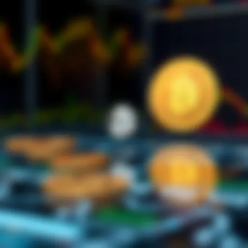 Multiple Cryptocurrency Exchanges Conceptual illustration of multiple cryptocurrency exchanges