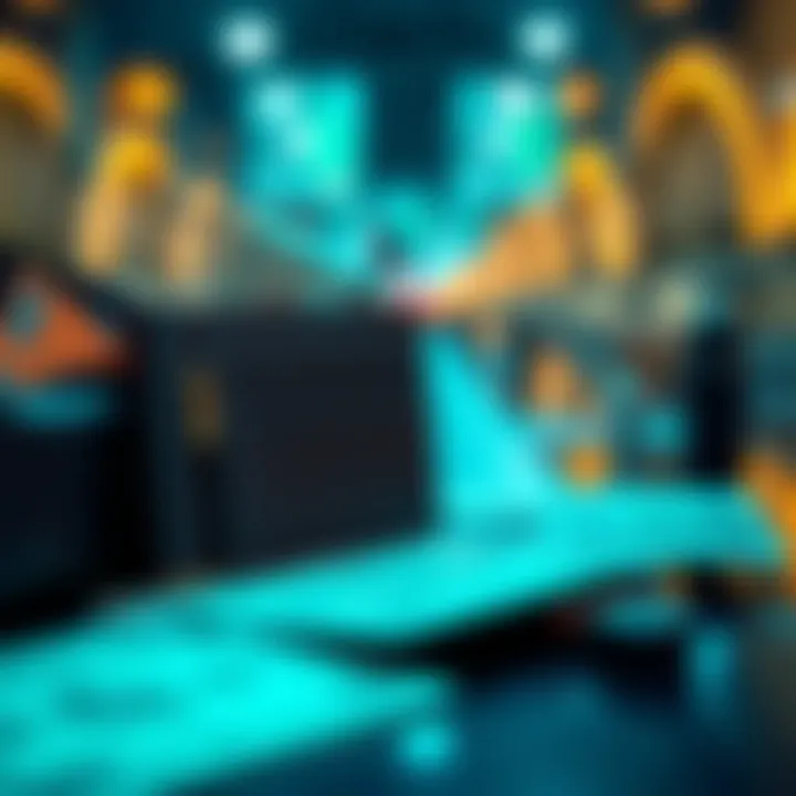 A conceptual illustration of digital wallets facilitating dollar acquisition.