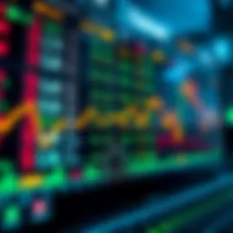 A dynamic cryptocurrency exchange interface displaying various currency pairs.