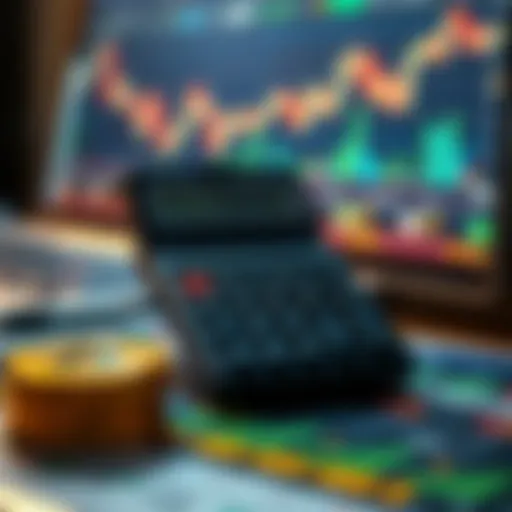 Visualization of day trading calculator in use