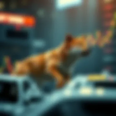 Visual representation of volatility in Shiba's price movements
