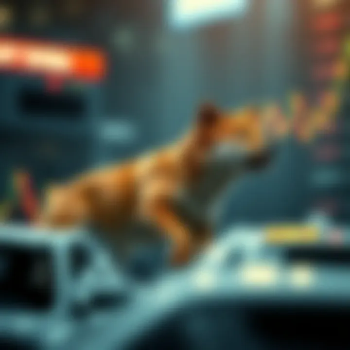Visual representation of volatility in Shiba's price movements