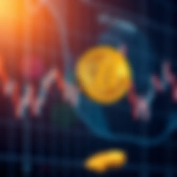 Graph illustrating bitcoin market dynamics and price fluctuations